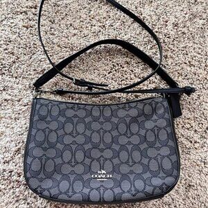 Coach black and grey purse